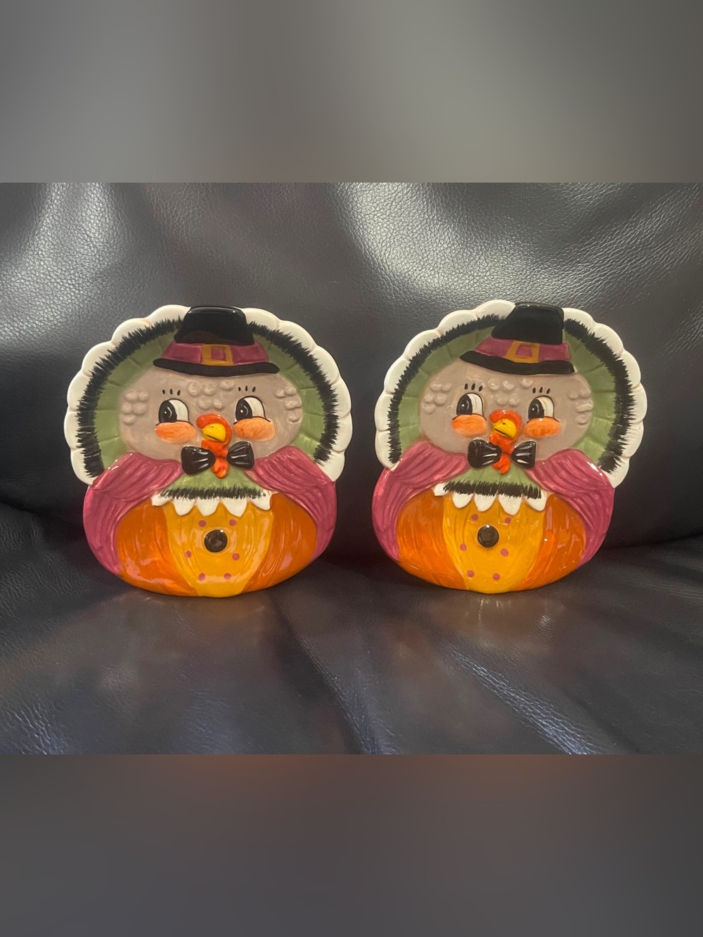 Thanksgiving Johanna Parker Turkey Appetizer Plates, Set of 2